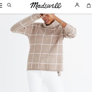 Madewell Windowpane Turtleneck Sweater